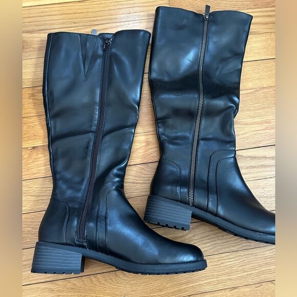 Style & Co size 7 black faux leather boots - Picture 4 of 5
